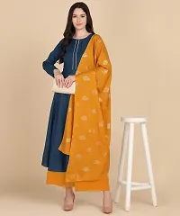 Round kurta With Foil Printed Dupatta Set-thumb3