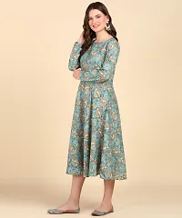 Womens Printed Cotton Round Kurti-thumb4