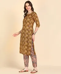 Womens Printed Cotton Kurti Wth Pant Set-thumb4