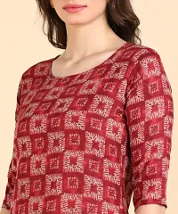 Womens Printed Cotton Kurti Wth Pant Set-thumb4