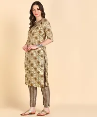 Womens Printed Cotton Kurti Wth Pant Set-thumb2