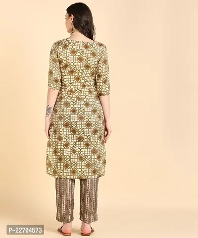 Womens Printed Cotton Kurti Wth Pant Set-thumb4