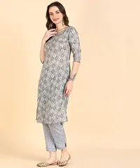 Womens Printed Cotton Kurti Wth Pant Set-thumb3