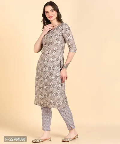 Womens Printed Cotton Kurti Wth Pant Set-thumb4