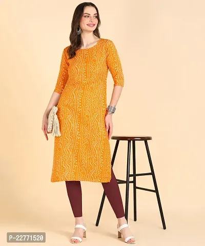 Womens Printed Cotton Straight kurti-thumb3