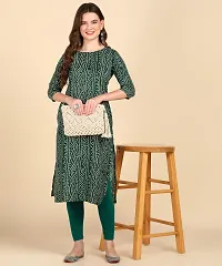 Womens Printed Cotton Straight kurti-thumb1