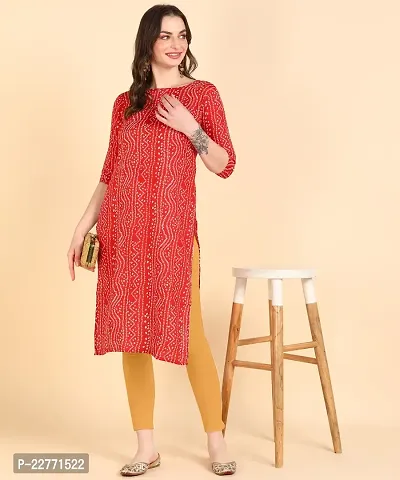 Womens Printed Cotton Straight kurti-thumb3