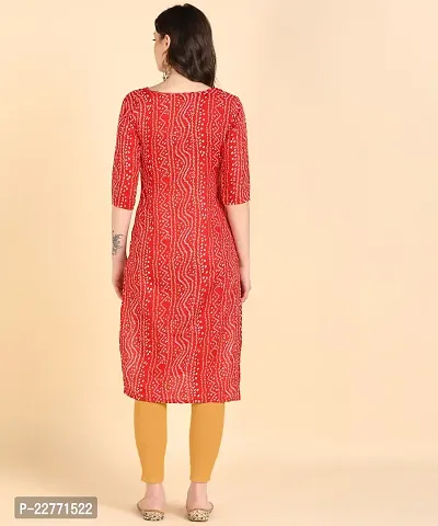 Womens Printed Cotton Straight kurti-thumb4