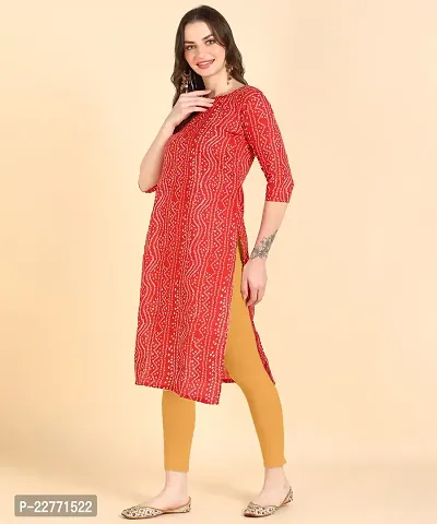 Womens Printed Cotton Straight kurti-thumb5