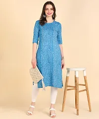 Womens Printed Cotton Straight kurti-thumb3