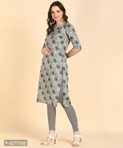 Womens Printed Cotton Straight kurti-thumb2