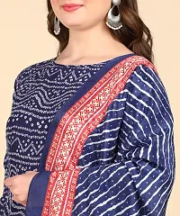 Womens Cotton Printed Anarkali Kurti With Dupatta-thumb4