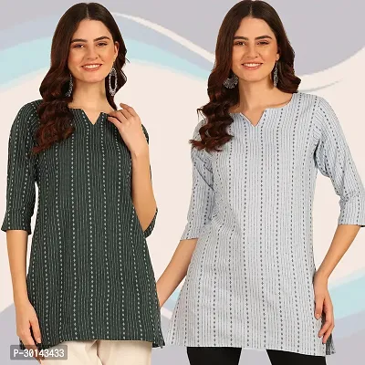 Stylish Cotton Short Kurti for Women ( pack of 2 )