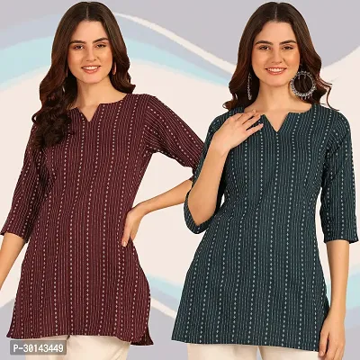 Stylish Cotton Short Kurti for Women ( pack of 2 )