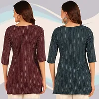 Stylish Cotton Short Kurti For Women Pack Of 2-thumb2