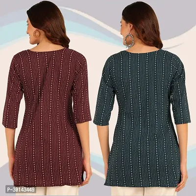 Stylish Cotton Short Kurti For Women Pack Of 2-thumb3