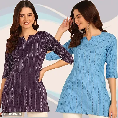 Stylish Cotton Short Kurti for Women ( pack of 2 )