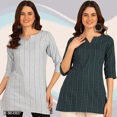 Stylish Cotton Short Kurti for Women ( pack of 2 )