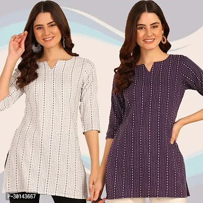 Stylish Cotton Short Kurti for Women ( pack of 2 )