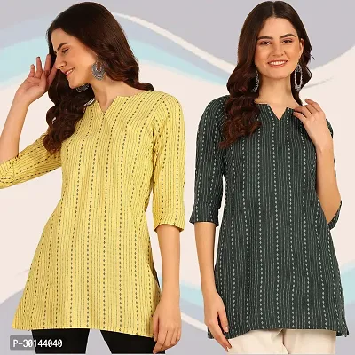 Stylish Cotton Short Kurti for Women ( pack of 2 )