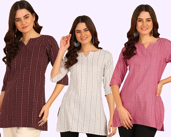 Stylish Short Kurti for Women Pack of 3