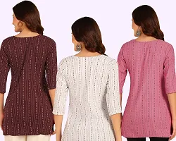 Stylish Cotton Short Kurti for Women Pack of 3-thumb1