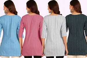 Stylish Cotton Short Kurti for Women Pack of 4-thumb1