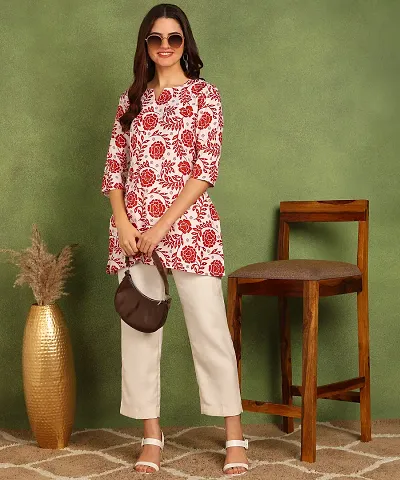 Stylish Rayon Printed Short Kurti