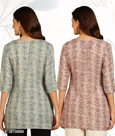 Trendy Printed Short Kurti  for Women Pack of 2-thumb4