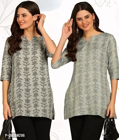 Trendy Printed Short Kurti  for Women Pack of 2