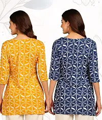 Trendy Printed Short Kurti  for Women Pack of 2-thumb1