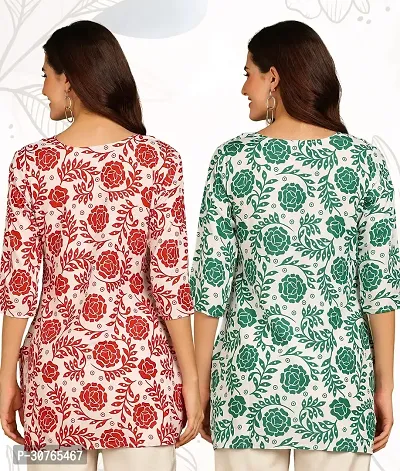 Trendy Printed Short Kurti  for Women Pack of 2-thumb5