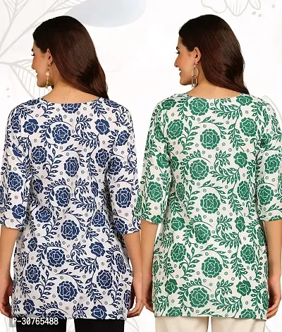 Trendy Printed Short Kurti  for Women Pack of 2-thumb5