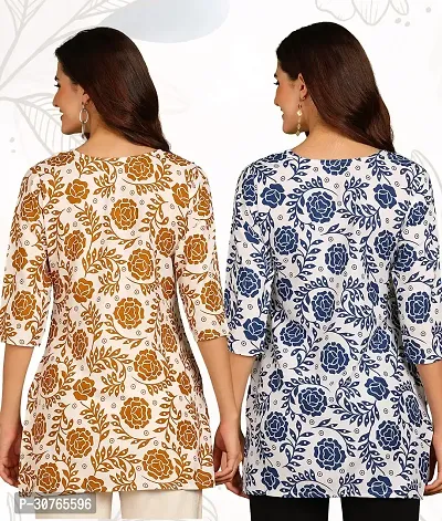 Trendy Printed Short Kurti  for Women Pack of 2-thumb3