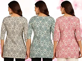 Stylish Rayon Short Kurti for Women ( Pack of 3)-thumb1