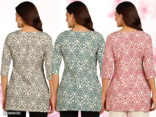 Stylish Rayon Short Kurti for Women ( Pack of 3)-thumb2