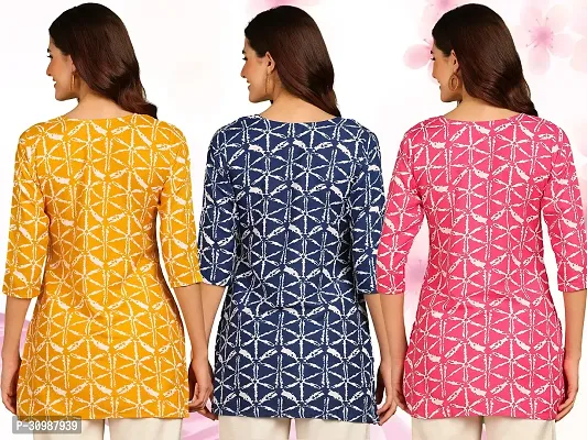 Stylish Rayon Short Kurti for Women ( Pack of 3)-thumb2