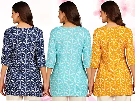 Stylish Rayon Short Kurti for Women ( Pack of 3)-thumb2