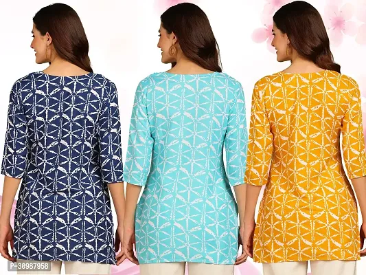 Stylish Rayon Short Kurti for Women ( Pack of 3)-thumb3