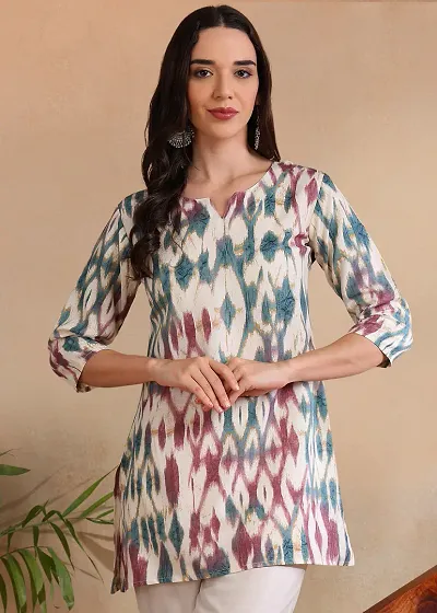 Stylish Rayon Printed Short Kurtis