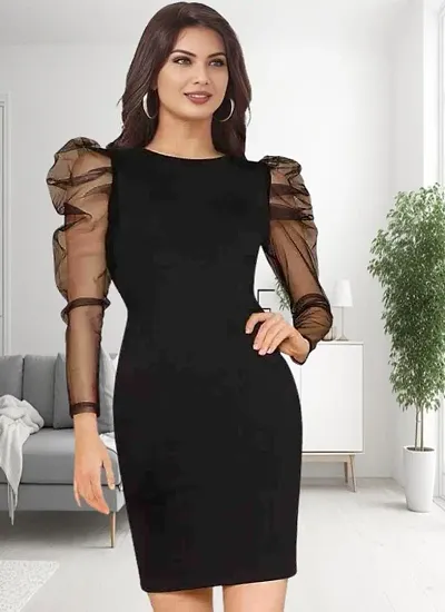 Stylish Solid Dress For Women