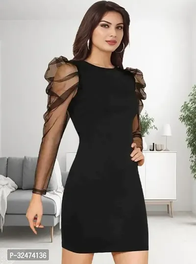 Elegant Women's Lycra party wear bodycon dress Set - Perfect for Online Shopping-thumb3