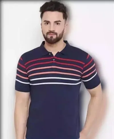 Reliable Polycotton Colourblocked Polos For Men