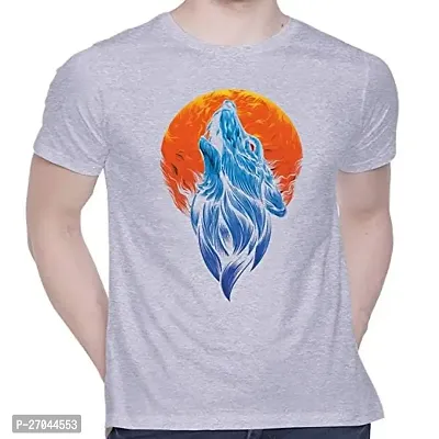 Stylish Cotton Blend Printed Round Neck T-Shirt For Men