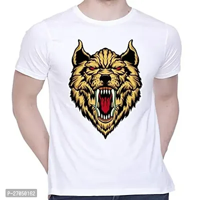 Stylish Cotton Blend Printed Half Sleeve  Round Neck Tees For Men