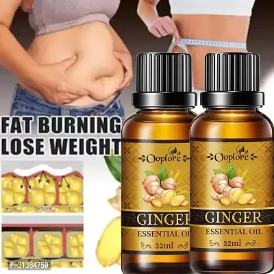 Ginger Massage Oil for Belly Fat Drainage oil  Men  Women 32ml (Pack of-2)-thumb0