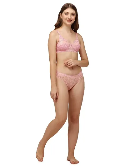 pink printed bra and panty set