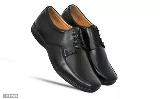 Beautiful Black Leather Slip-On Shoes For Men-thumb0