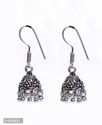 Ethnic silver oxidized pair of Earring set