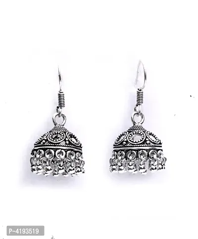 Ethnic silver oxidized pair of Earring set